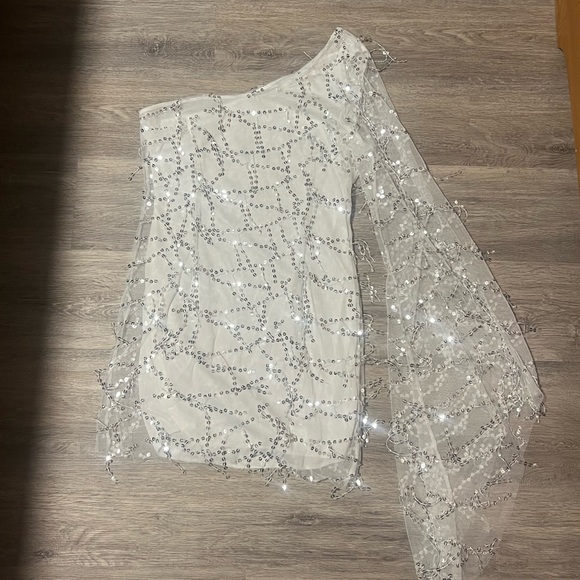 Lucy in the Sky Sequin One Shoulder Party Dress - Picture 2 of 5